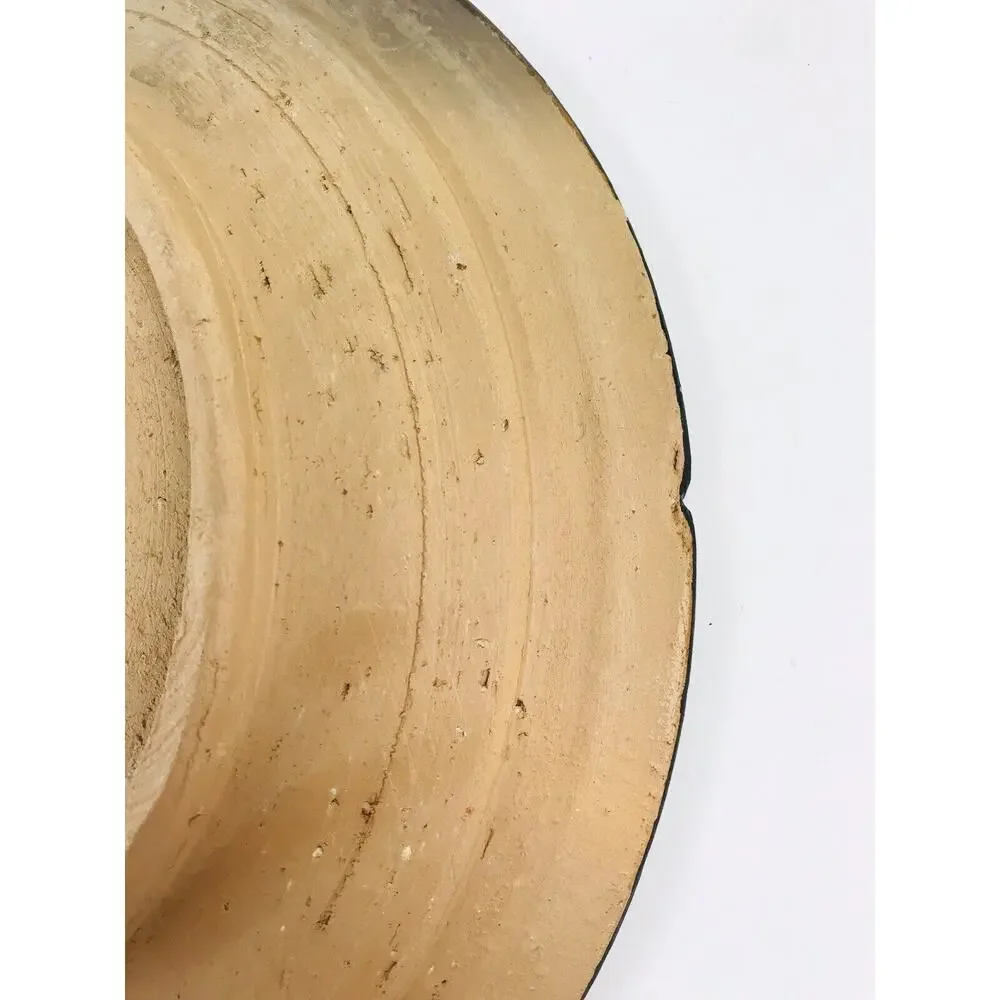 Rare Antique Earthy Clay Pottery Plate From Guatemala 12